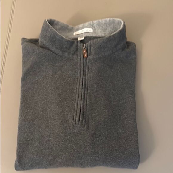 Peter Millar Autumn Crest Men’s  1/4 Zip Cotton Sweater in Charcoal. Size XXL. - Picture 1 of 6
